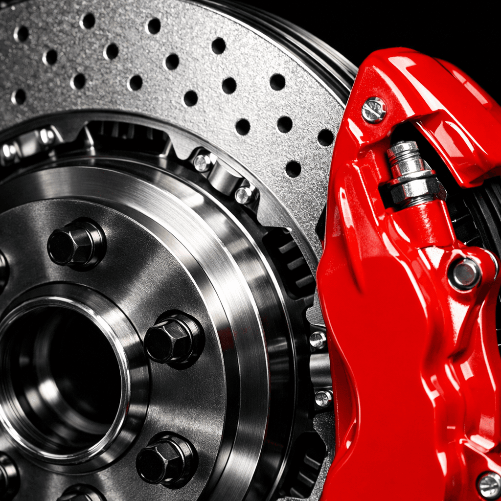 Brake service in progress